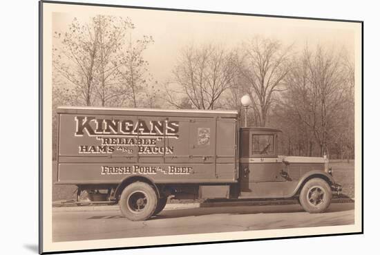 Kingan's Meat Truck-null-Mounted Art Print