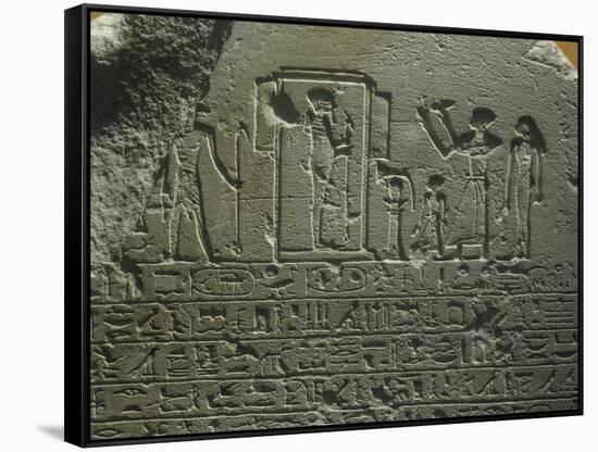 Kingdom of Amasis. Stele of Psamtik's Father from Memphis-null-Framed Stretched Canvas