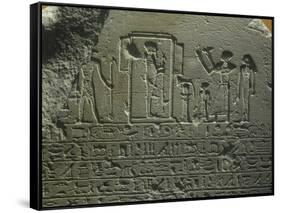 Kingdom of Amasis. Stele of Psamtik's Father from Memphis-null-Framed Stretched Canvas