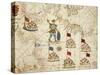 Kingdom of France, from Portolan Atlas Consisting of Six Charts-Placido Caloiro and Francesco Oliva-Stretched Canvas