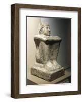 Kingdom of Meneptah, Cube Shaped Statue of Ahantinefer, Limestone from Herakleopolis-null-Framed Giclee Print