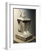 Kingdom of Meneptah, Cube Shaped Statue of Ahantinefer, Limestone from Herakleopolis-null-Framed Giclee Print