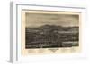 Kingfield, Maine - Panoramic Map-Lantern Press-Framed Art Print
