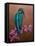 Kingfisher and blossoms, 2021 (oil on canvas)-Lee Campbell-Framed Stretched Canvas