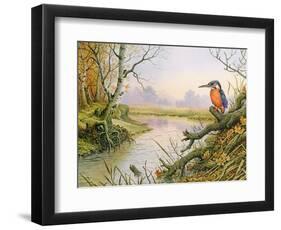 Kingfisher: Autumn River Scene-Carl Donner-Framed Giclee Print