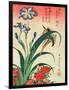 Kingfisher, Iris and Pinks, Pub. by Nishimura Eijudo, C.1832, One of a Set of Ten Prints-Katsushika Hokusai-Framed Giclee Print