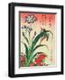 Kingfisher, Iris and Pinks, Pub. by Nishimura Eijudo, C.1832, One of a Set of Ten Prints-Katsushika Hokusai-Framed Giclee Print