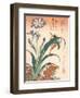 Kingfisher, Irises and Pinks (Colour Woodblock Print)-Katsushika Hokusai-Framed Giclee Print