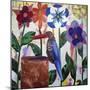 Kingfisher of Flowers-Lauren Moss-Mounted Giclee Print