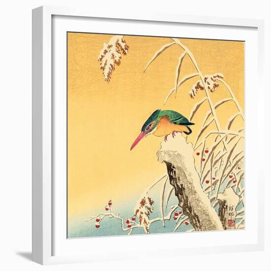 Kingfisher-Koson Ohara-Framed Giclee Print