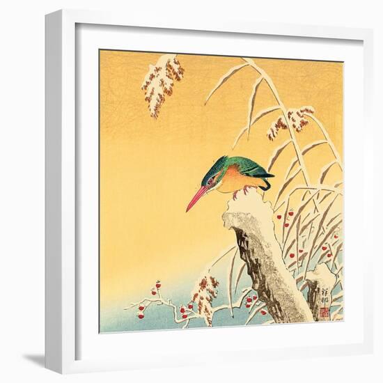 Kingfisher-Koson Ohara-Framed Giclee Print
