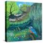 Kingfisher-Lisa Graa Jensen-Stretched Canvas