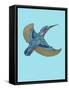 Kingfisher-Drawpaint Illustration-Framed Stretched Canvas