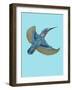 Kingfisher-Drawpaint Illustration-Framed Giclee Print