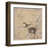 Kinglet and Pear-Jill Schultz McGannon-Framed Art Print