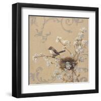 Kinglet and Pear-Jill Schultz McGannon-Framed Art Print