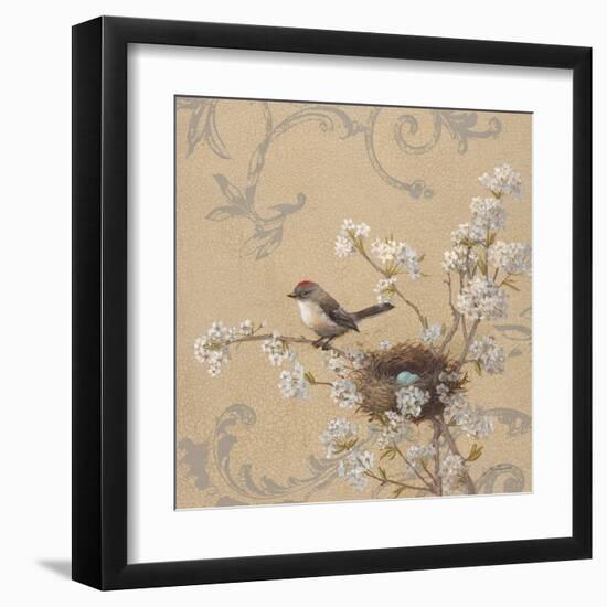 Kinglet and Pear-Jill Schultz McGannon-Framed Art Print