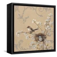Kinglet and Pear-Jill Schultz McGannon-Framed Stretched Canvas