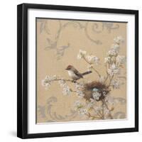 Kinglet and Pear-Jill Schultz McGannon-Framed Art Print