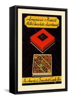 Kings; America's Finest Milk Chocolate Assortment-Curt Teich & Company-Framed Stretched Canvas