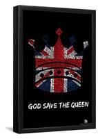 Kings and Queens of Great Britain Text Poster-null-Framed Poster