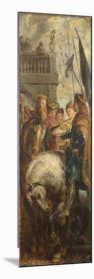 Kings Clothar and Dagobert Dispute with a Herald from the Emperor Mauritius-Peter Paul Rubens-Mounted Premium Giclee Print