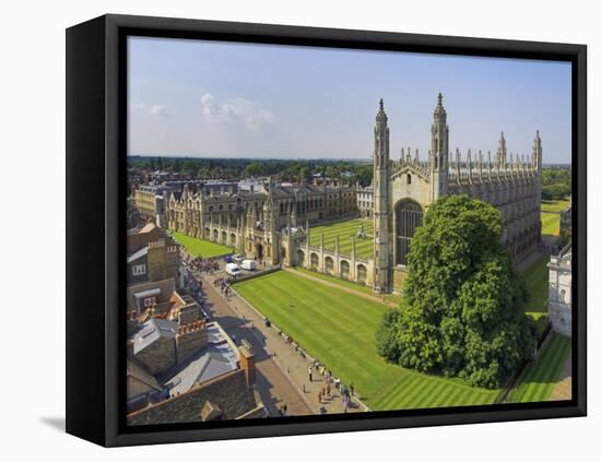 Kings College and Chapel, Cambridge, Cambridgeshire, England, United Kingdom, Europe-Neale Clarke-Framed Stretched Canvas
