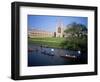 Kings College Chapel and Punts on the Backs, Cambridge, Cambridgeshire, England-David Hunter-Framed Photographic Print