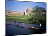 Kings College Chapel and Punts on the Backs, Cambridge, Cambridgeshire, England-David Hunter-Mounted Photographic Print