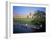 Kings College Chapel and Punts on the Backs, Cambridge, Cambridgeshire, England-David Hunter-Framed Photographic Print