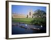 Kings College Chapel and Punts on the Backs, Cambridge, Cambridgeshire, England-David Hunter-Framed Photographic Print