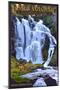 Kings Creek Falls - Lassen Volcanic National Park, CA-Lantern Press-Mounted Art Print