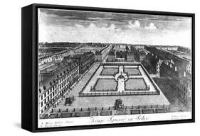 Kings Square in Sohoe, Published by Thomas Glass and Henry Overton I, 1720-1730-Haynes King-Framed Stretched Canvas