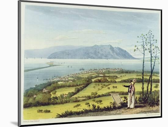 Kingston and Port Royal from Windsor Farm, from 'A Pictureseque Tour of the Island of Jamaica'-James Hakewill-Mounted Premium Giclee Print