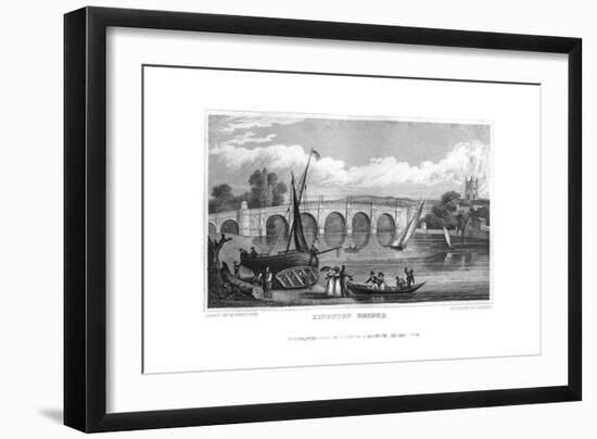 Kingston Bridge, London, 1829-J Rogers-Framed Giclee Print