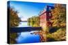 Kingston Mill Fall Scenic New Jersey-George Oze-Stretched Canvas