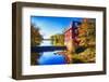 Kingston Mill Fall Scenic New Jersey-George Oze-Framed Photographic Print