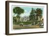 Kingston, New York - Exterior View of Kingston High School-Lantern Press-Framed Art Print