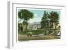 Kingston, New York - Exterior View of Kingston High School-Lantern Press-Framed Art Print