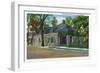 Kingston, New York - Exterior View of the Old Senate House, built 1676-Lantern Press-Framed Art Print