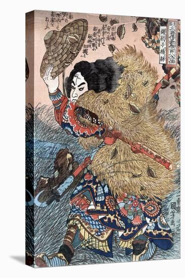 Kinhyoshi Yorin, Hero of the Suikoden, Japanese Wood-Cut Print-Lantern Press-Stretched Canvas