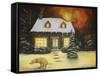 Kinkade's Worst Nightmare Updated X-Leah Saulnier-Framed Stretched Canvas