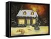 Kinkade's Worst Nightmare Updated X-Leah Saulnier-Framed Stretched Canvas