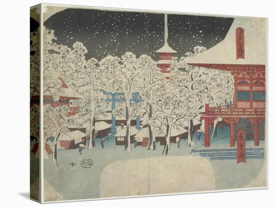 Kinryu Zan Temple at Asakusa, July 1852-Utagawa Hiroshige-Stretched Canvas