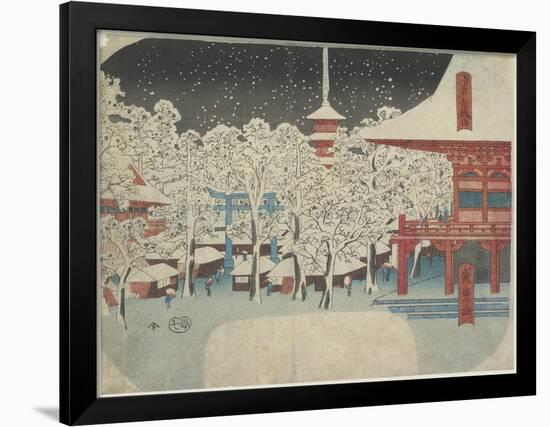 Kinryu Zan Temple at Asakusa, July 1852-Utagawa Hiroshige-Framed Giclee Print