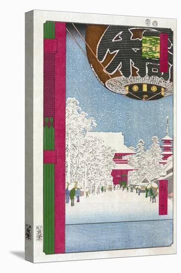 Kinryuzan Temple at Asakusa (One Hundred Famous Views of Ed), 1856-1858-Utagawa Hiroshige-Stretched Canvas