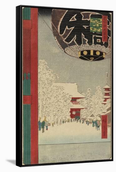 Kinryzan Temple at Asakusa, July 1856-Utagawa Hiroshige-Framed Stretched Canvas