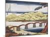 Kintai Bridge at Iwokuni in Suo Province-Keisai Eisen-Mounted Giclee Print