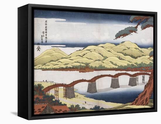 Kintai Bridge at Iwokuni in Suo Province-Keisai Eisen-Framed Stretched Canvas