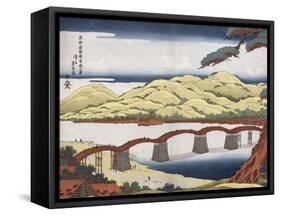 Kintai Bridge at Iwokuni in Suo Province-Keisai Eisen-Framed Stretched Canvas